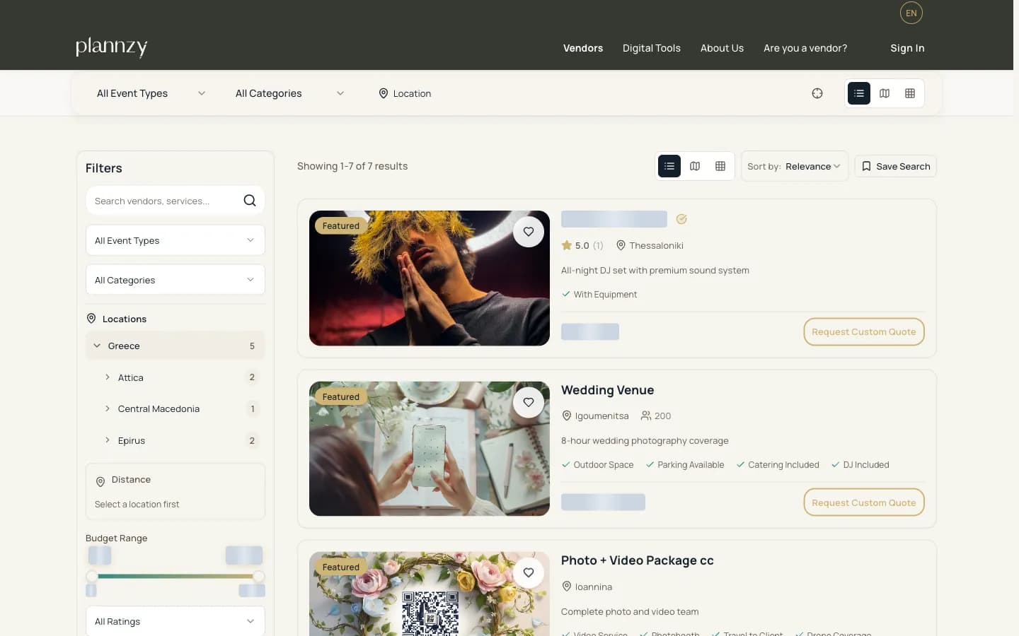 Plannzy: Explore venues