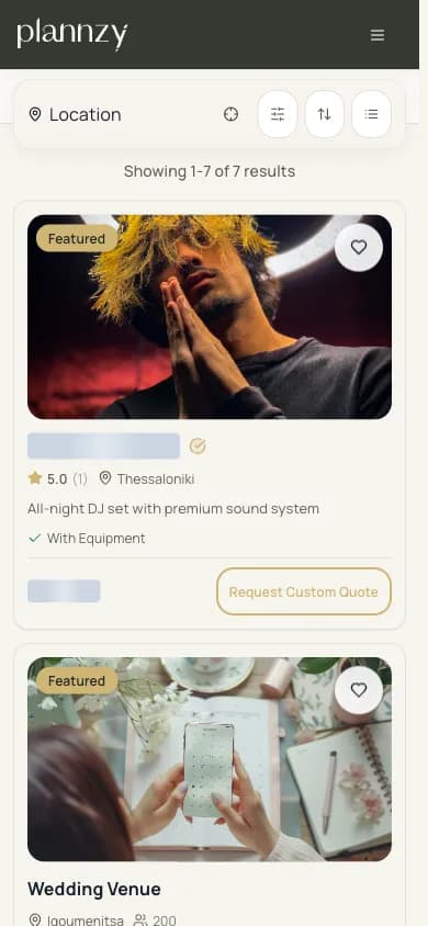Plannzy on mobile